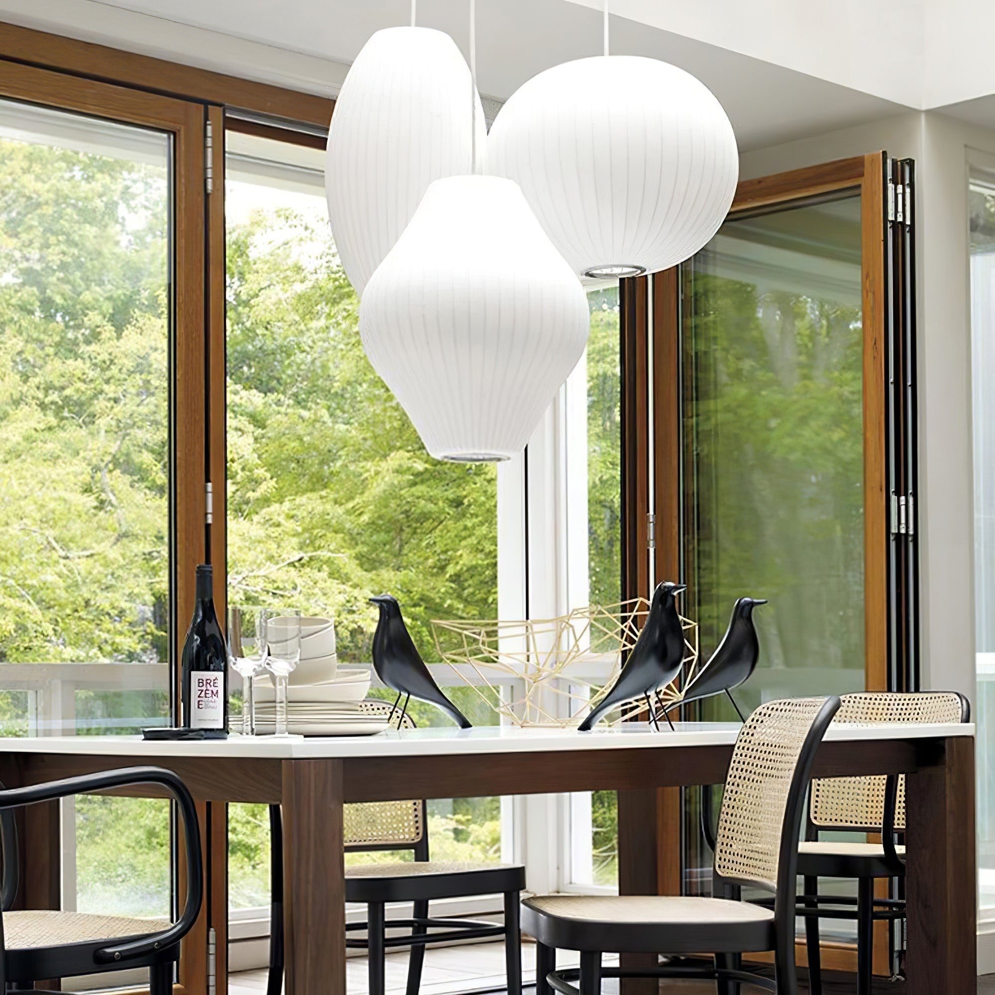 Lunar Modern Silk Pendant Lamp - Blowlighting