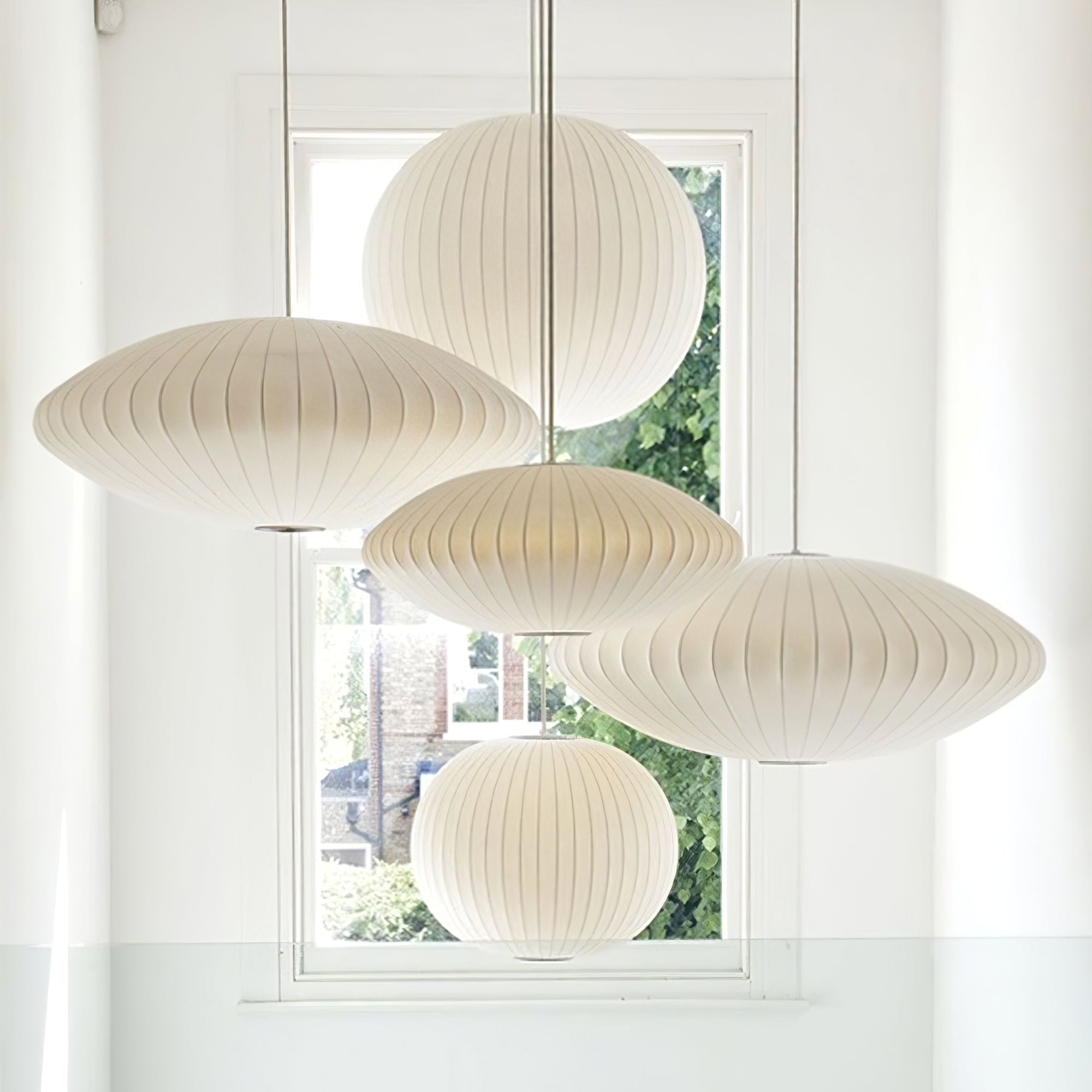 Lunar Modern Silk Pendant Lamp - Blowlighting
