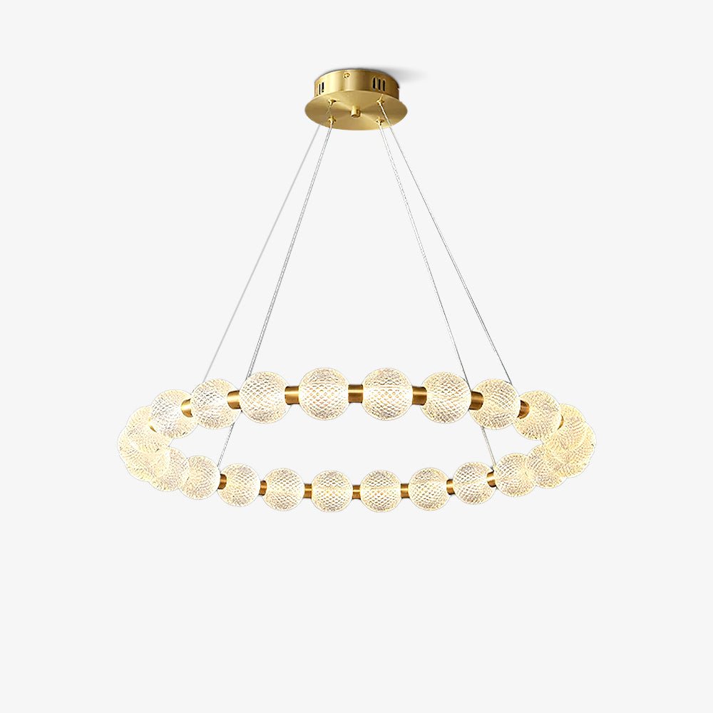Lustra Kronleuchter Perle Gold Ring Elegant-Letslighting