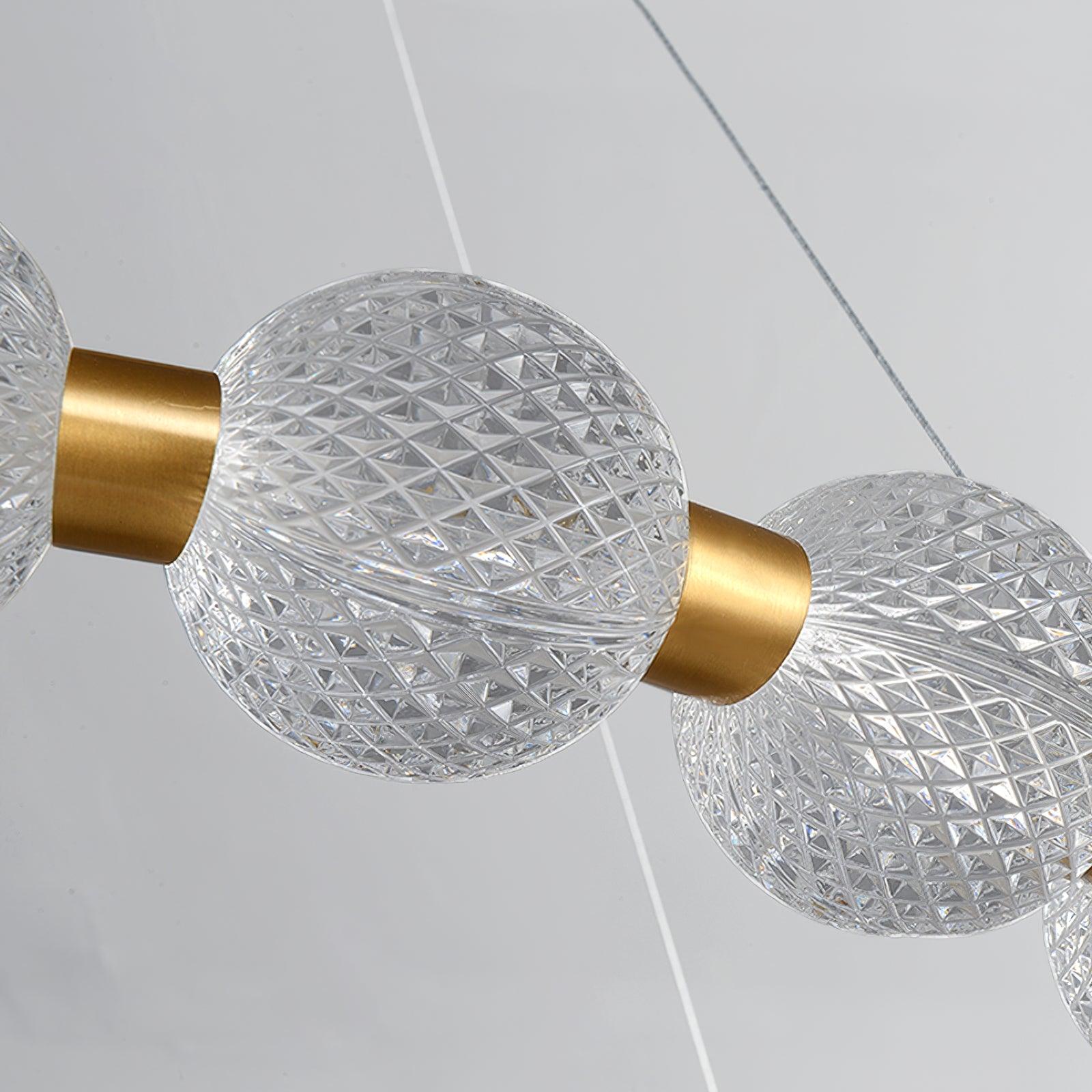 Lustra Kronleuchter Perle Gold Ring Elegant-Letslighting