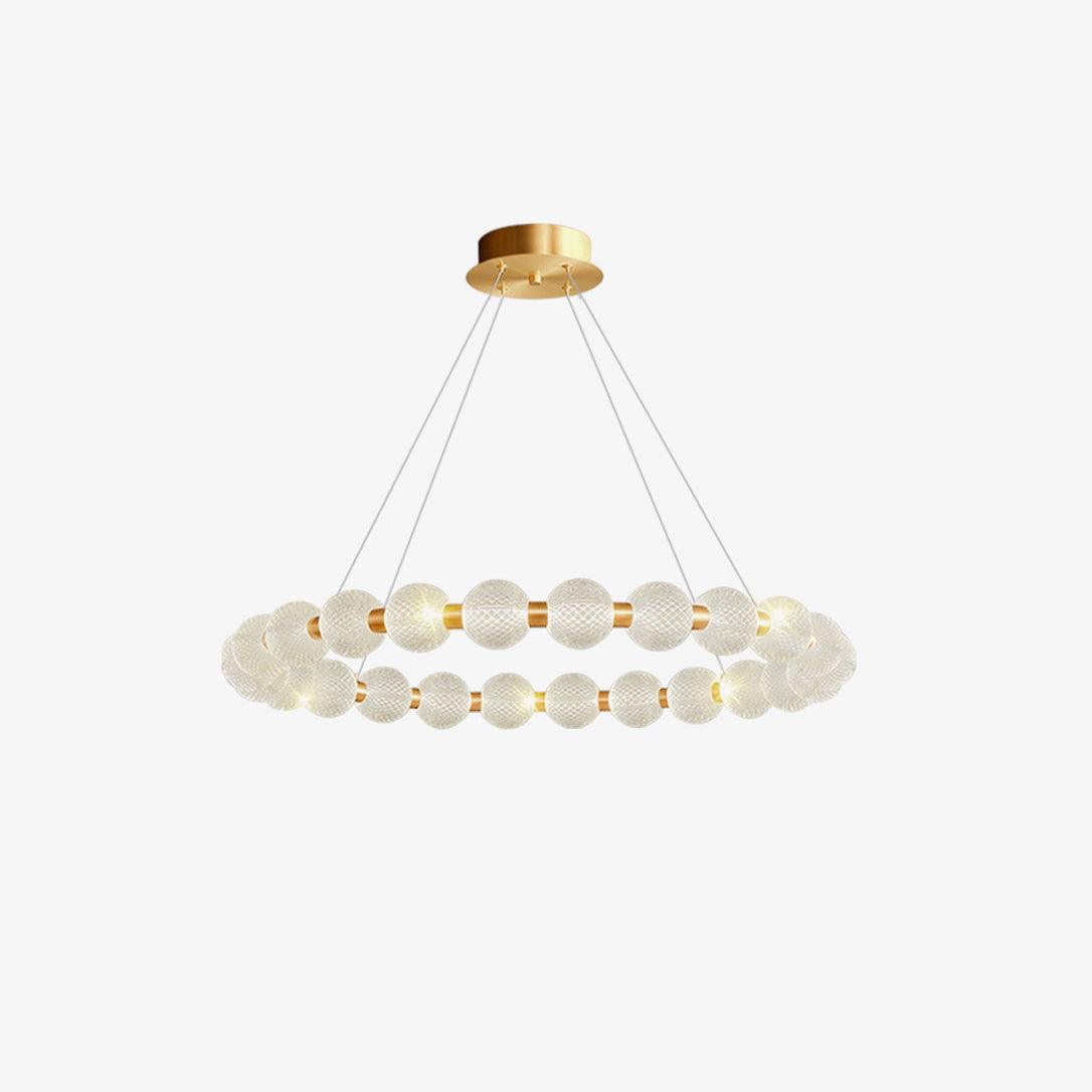 Lustra Kronleuchter Perle Gold Ring Elegant-Letslighting