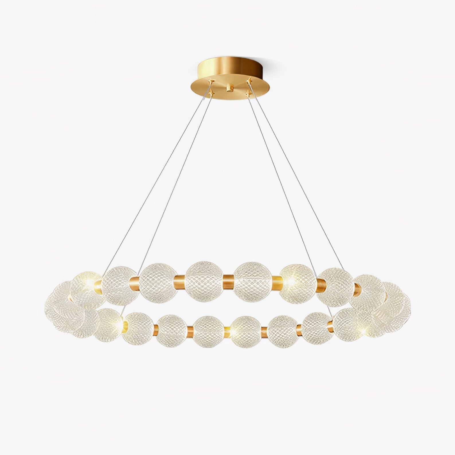 Lustra Kronleuchter Perle Gold Ring Elegant-Letslighting