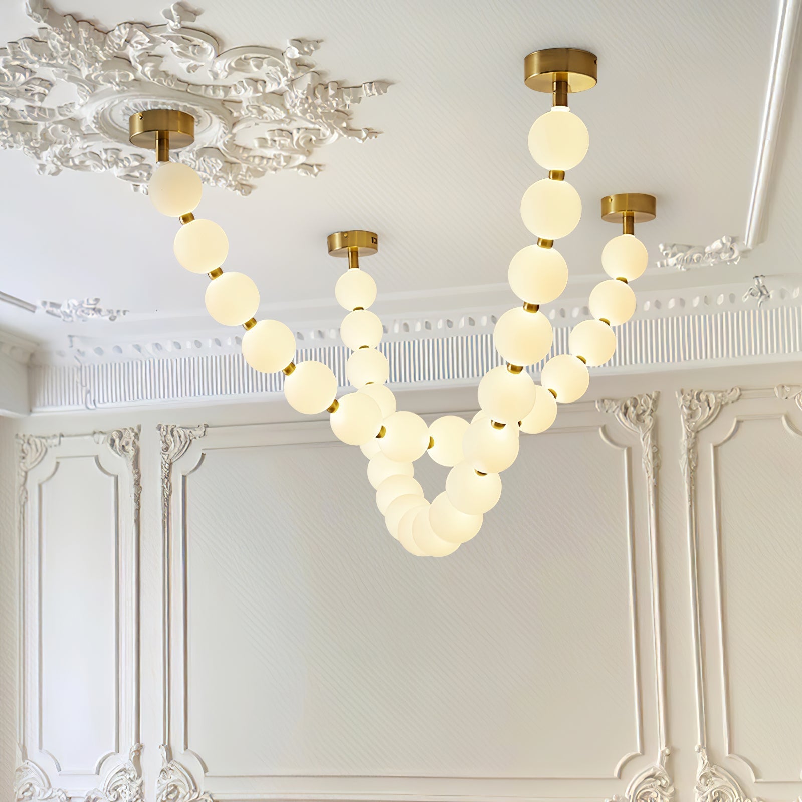 Vicariel Perlenkette Kugeln Glas Kronleuchter-Letslighting