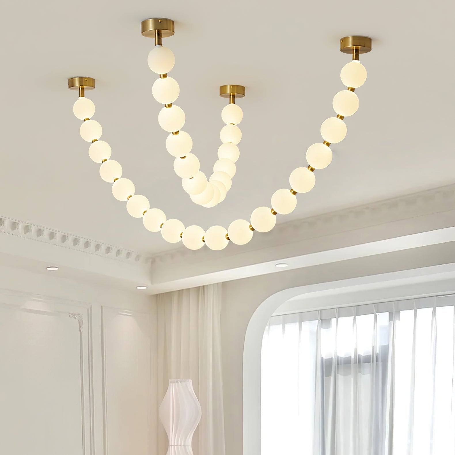 Vicariel Perlenkette Kugeln Glas Kronleuchter-Letslighting