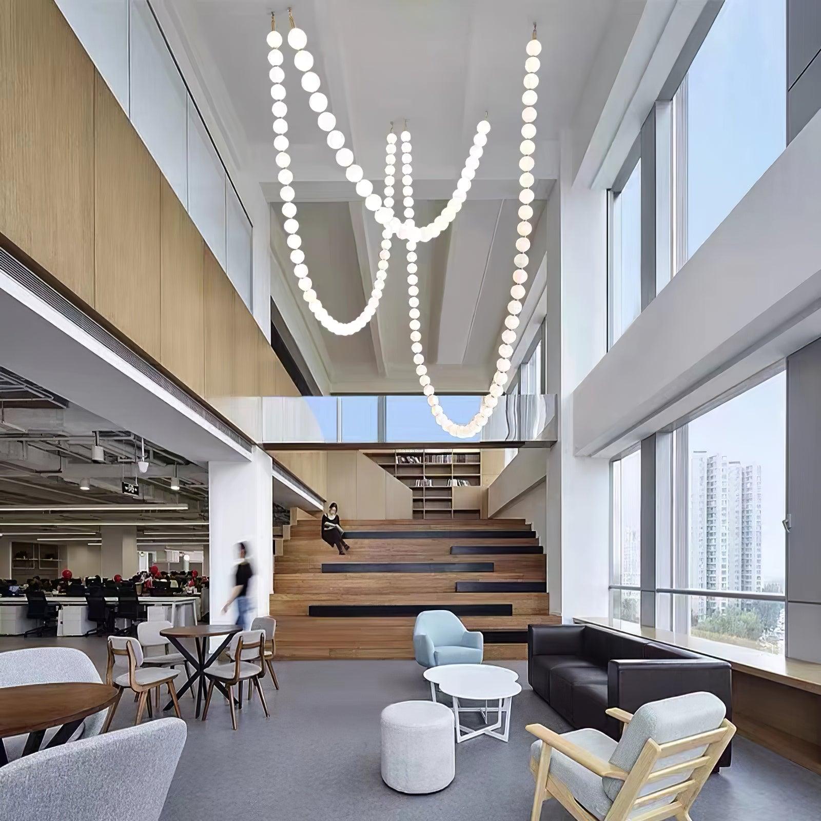 Icarara Glas Modern Perlenkette Kronleuchter-Letslighting