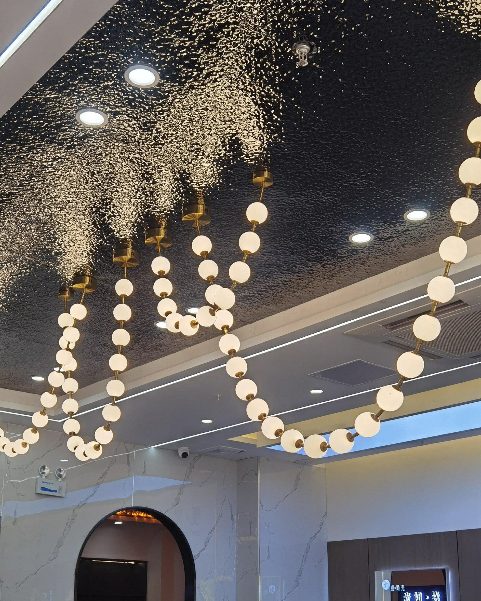 Icarara Glas Modern Perlenkette Kronleuchter-Letslighting