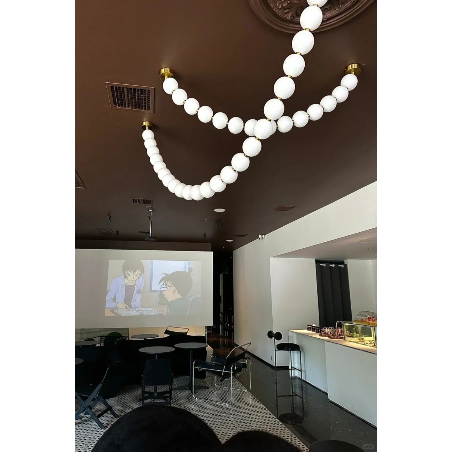 Icarara Glas Modern Perlenkette Kronleuchter-Letslighting