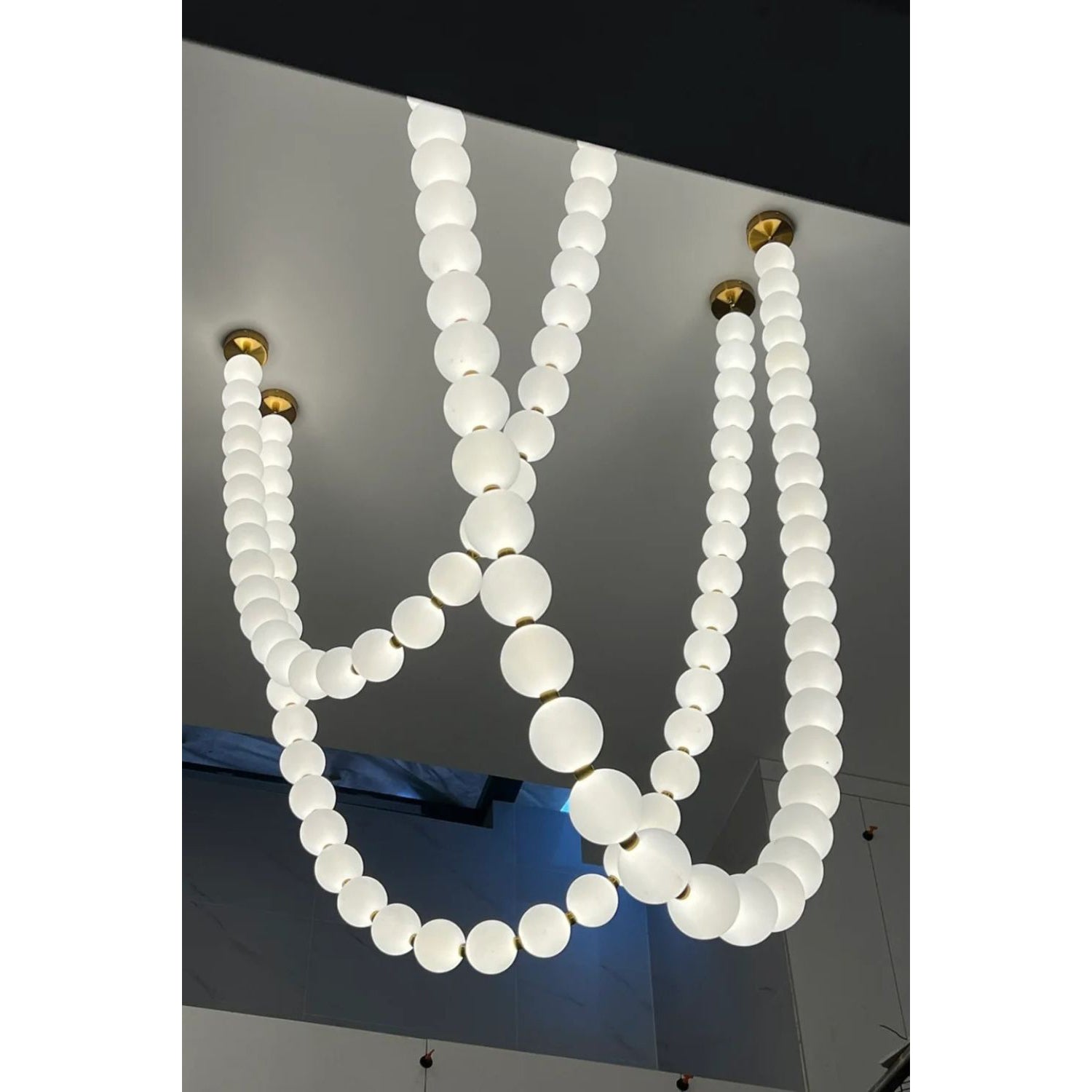 Icarara Glas Modern Perlenkette Kronleuchter-Letslighting