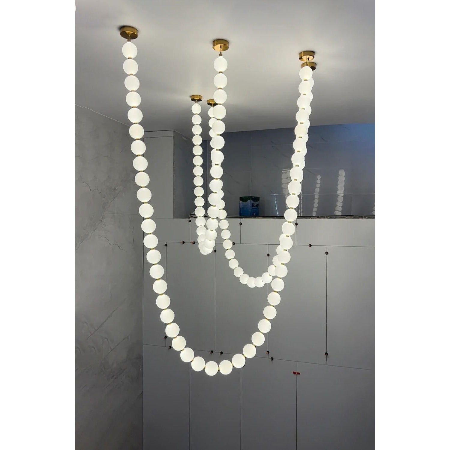 Icarara Glas Modern Perlenkette Kronleuchter-Letslighting