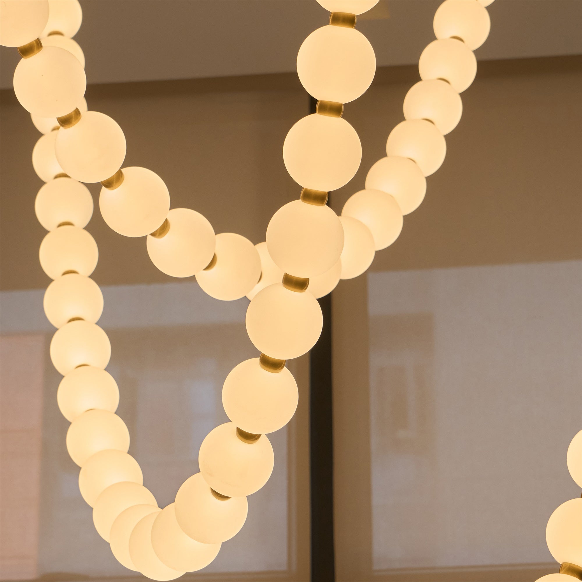 Icarara Glas Modern Perlenkette Kronleuchter-Letslighting