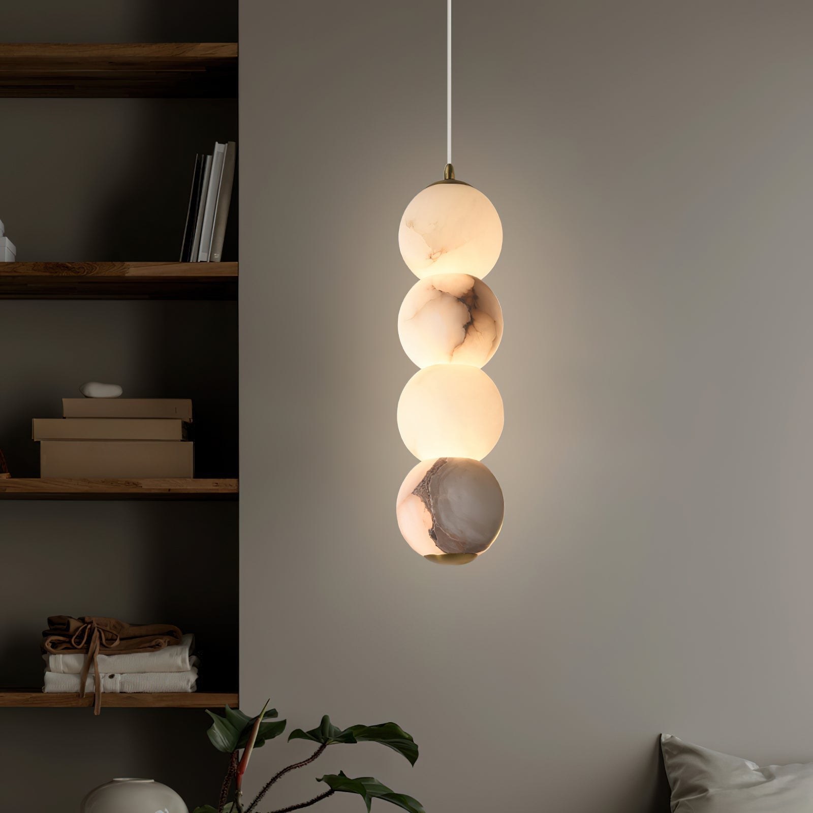 Elore Modern Minimalist Pearl Alabaster Pendant Light - Letslighting