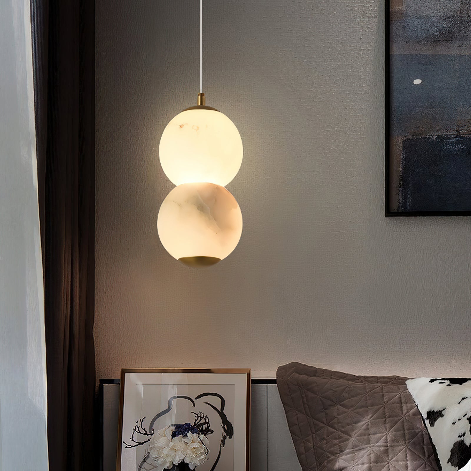 Elore Modern Minimalist Pearl Alabaster Pendant Light - Letslighting