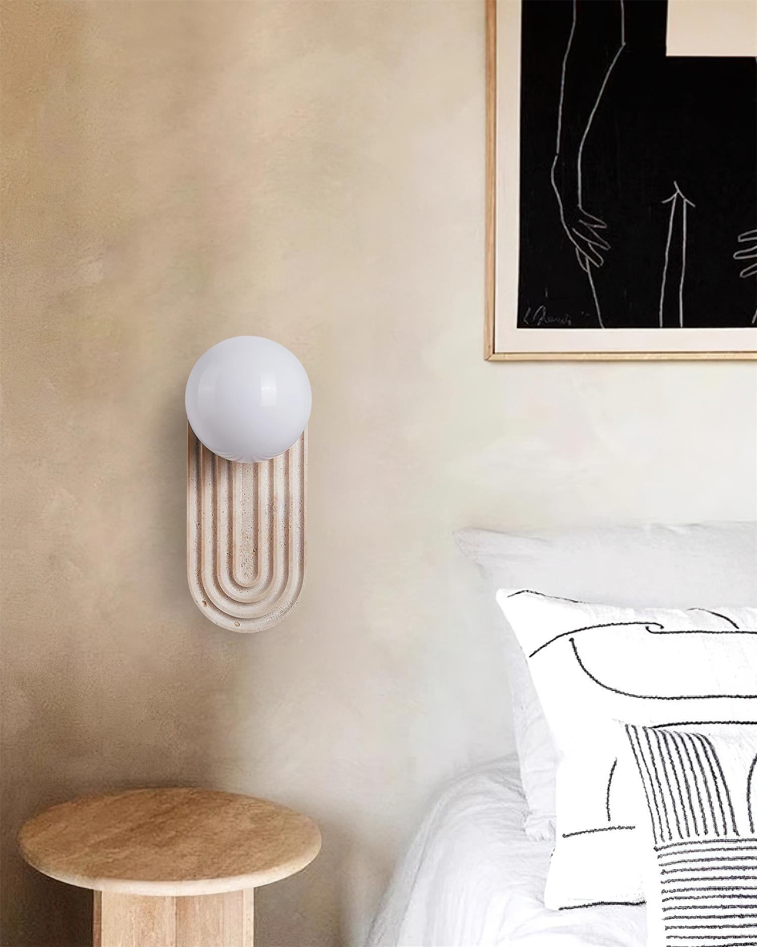 Pebivo Travertine Wall Lamp - Letslighting