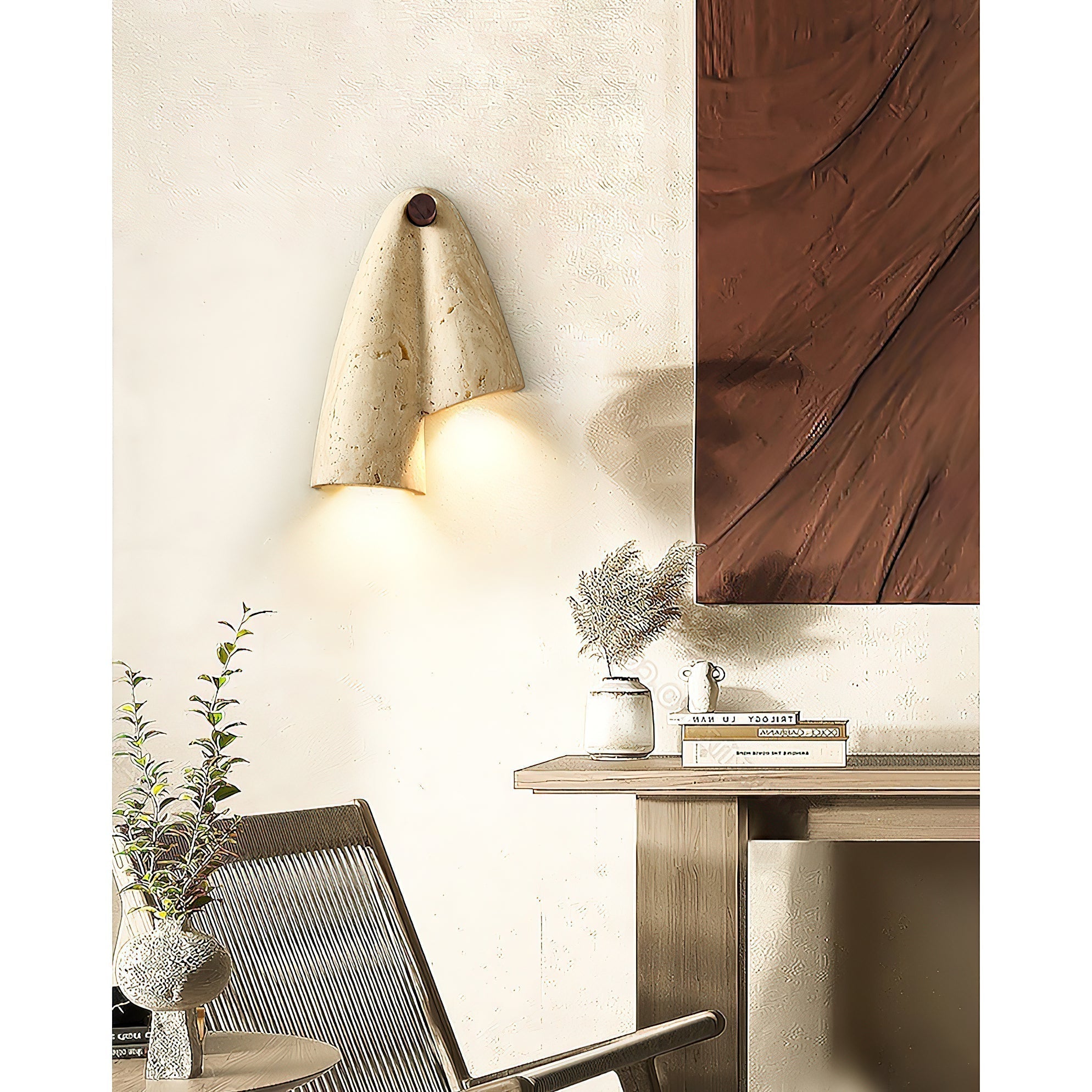 Vidoros Modern Minimalist Travertine Wall Lamp - Letslighting