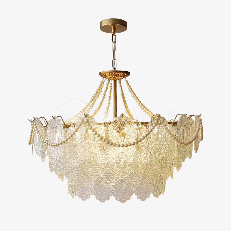 Lustra Kronleuchter Perlen Glas Luxus-Letslighting