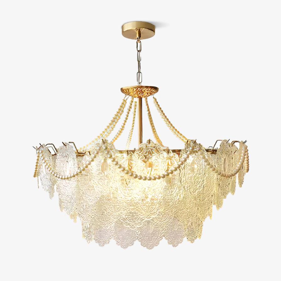 Lustra Kronleuchter Perlen Glas Luxus-Letslighting