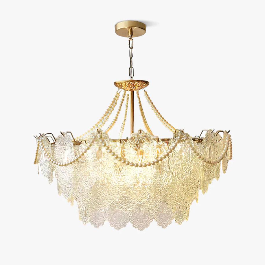 Lustra Kronleuchter Perlen Glas Luxus-Letslighting
