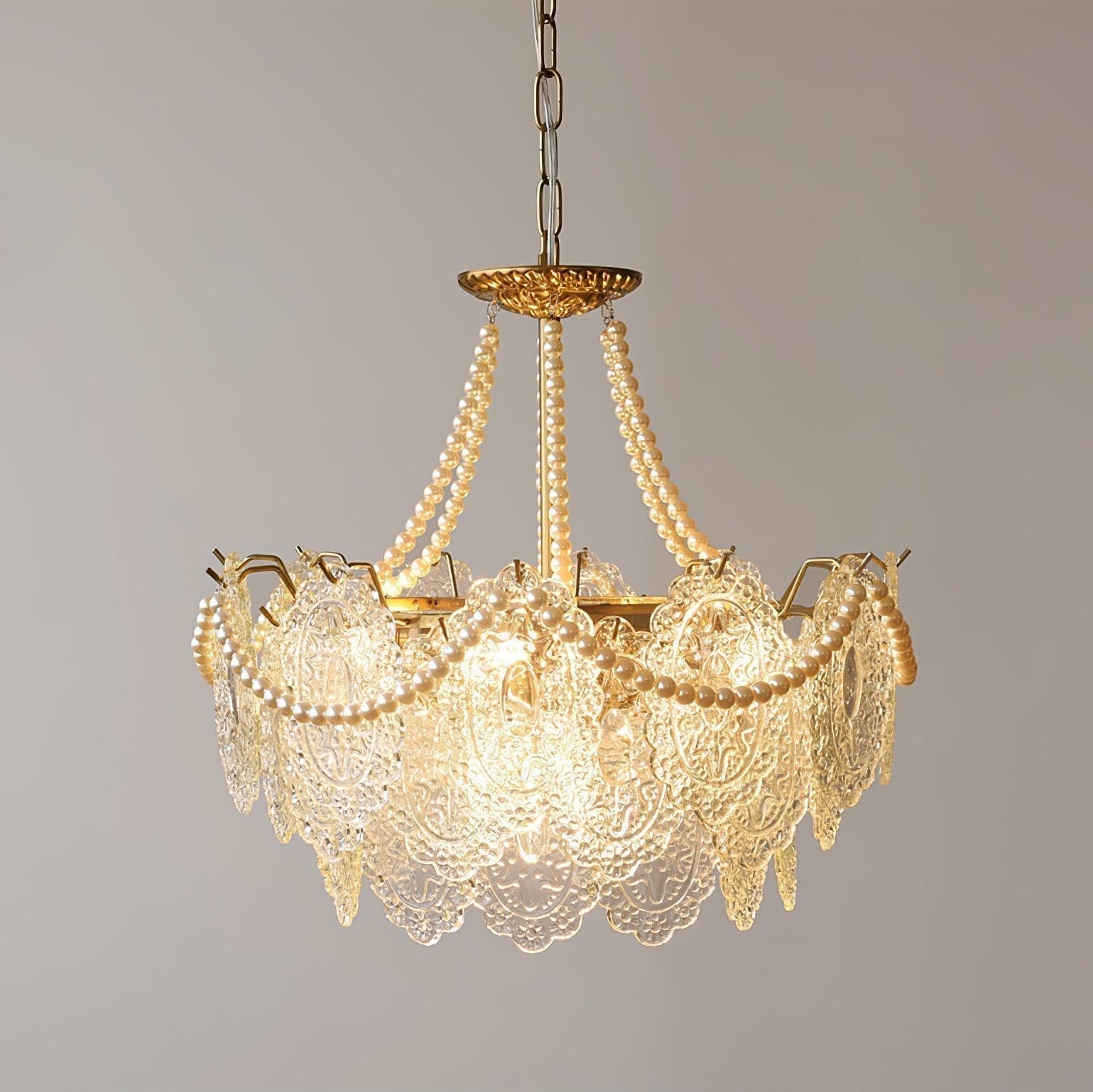 Lustra Kronleuchter Perlen Glas Luxus-Letslighting
