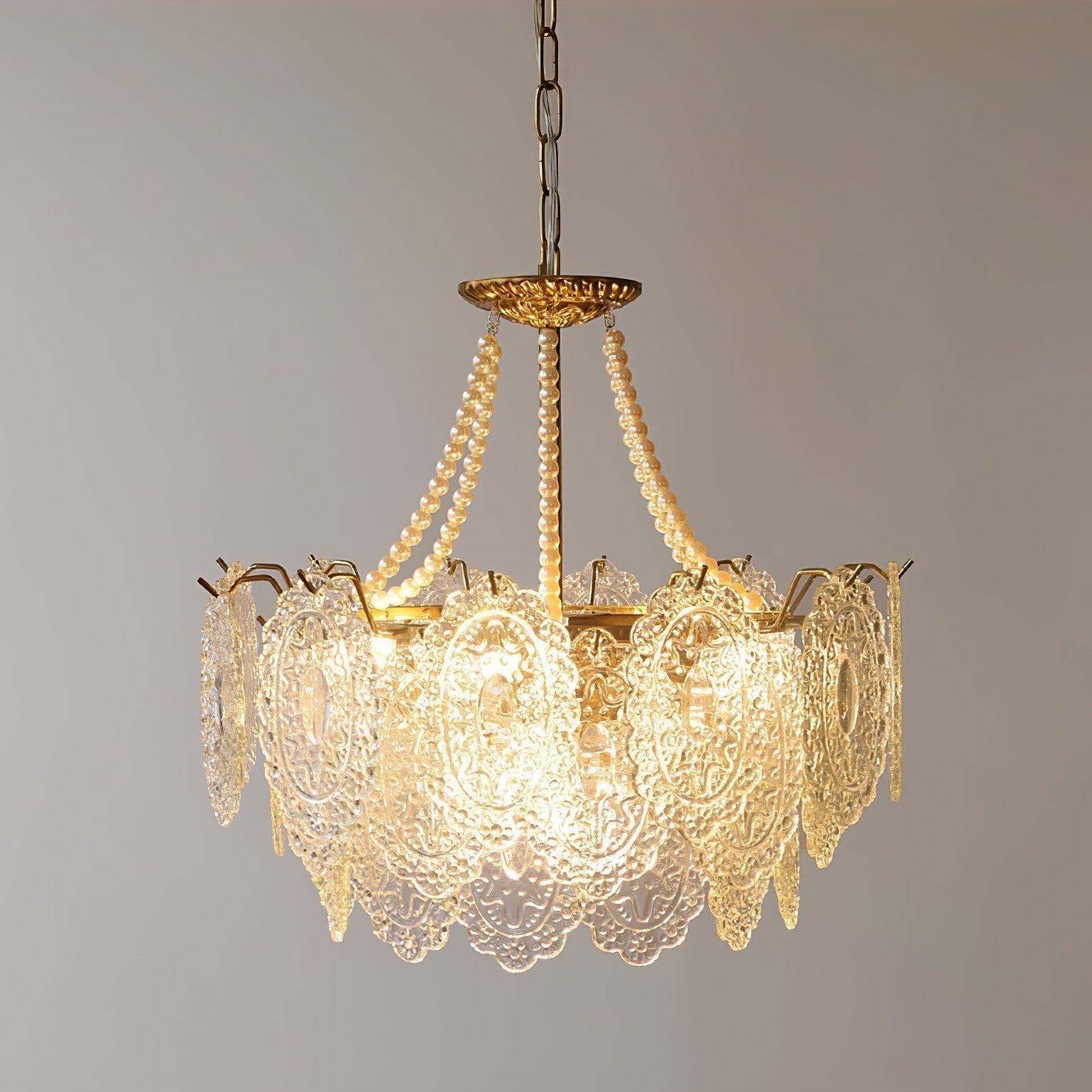 Lustra Kronleuchter Perlen Glas Luxus-Letslighting