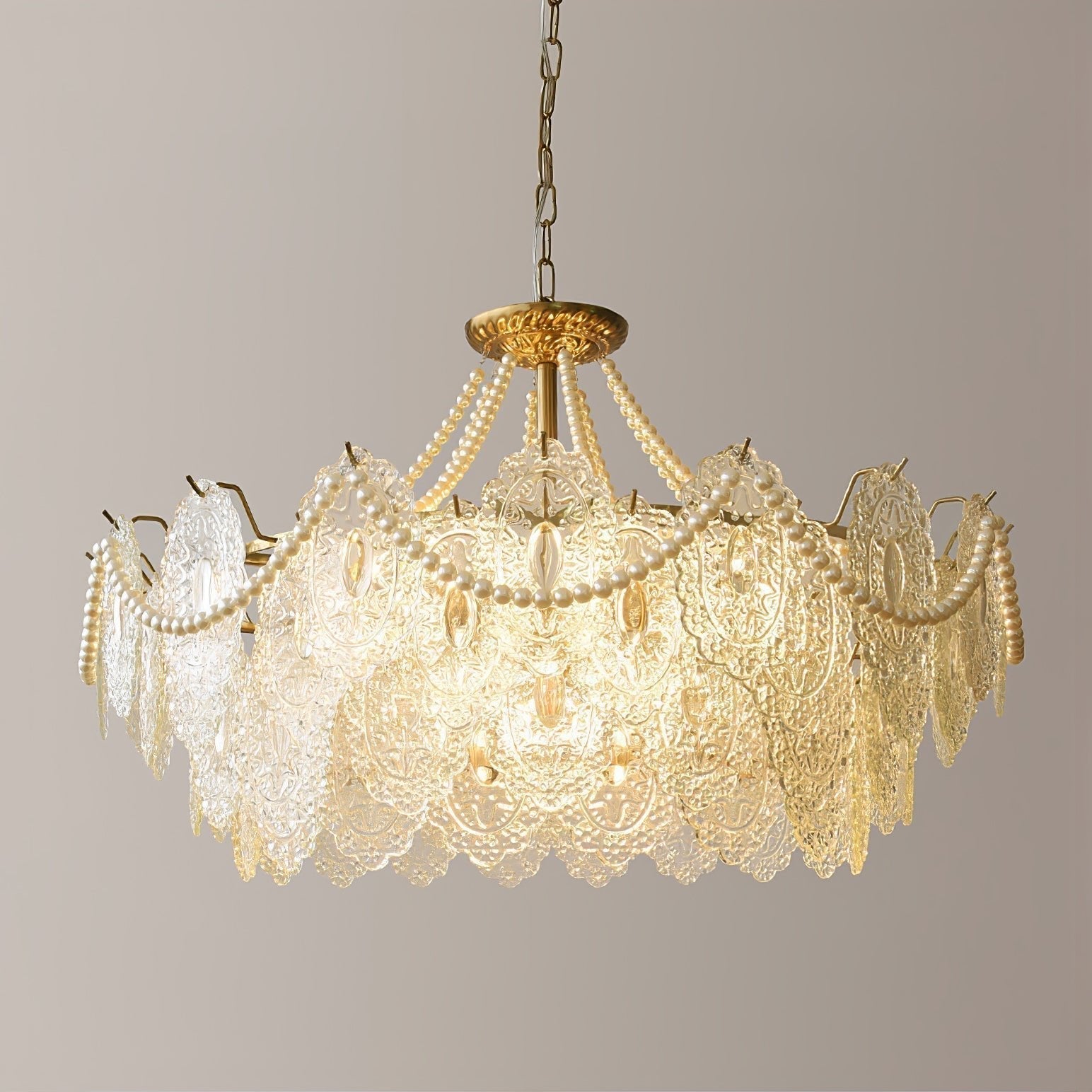 Lustra Kronleuchter Perlen Glas Luxus-Letslighting
