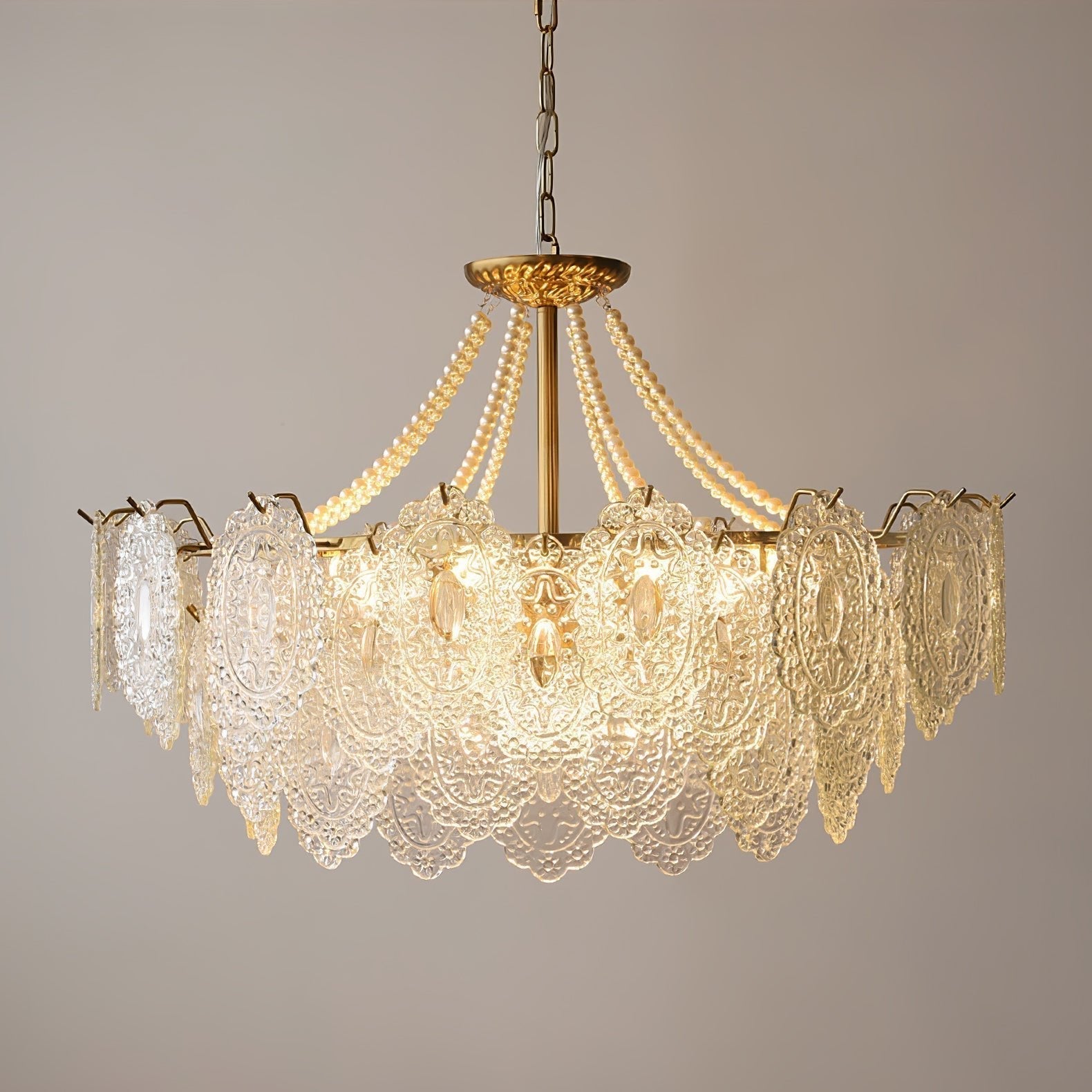 Lustra Kronleuchter Perlen Glas Luxus-Letslighting