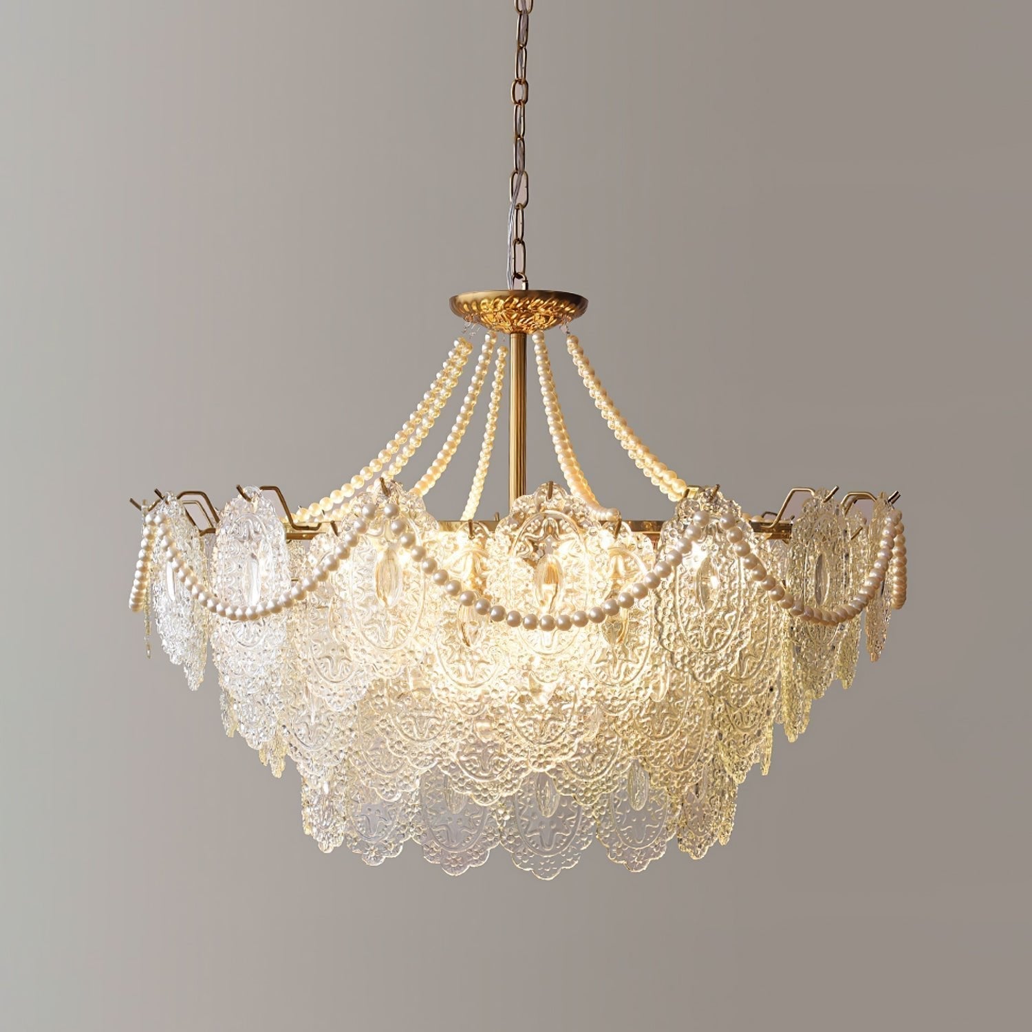 Lustra Kronleuchter Perlen Glas Luxus-Letslighting