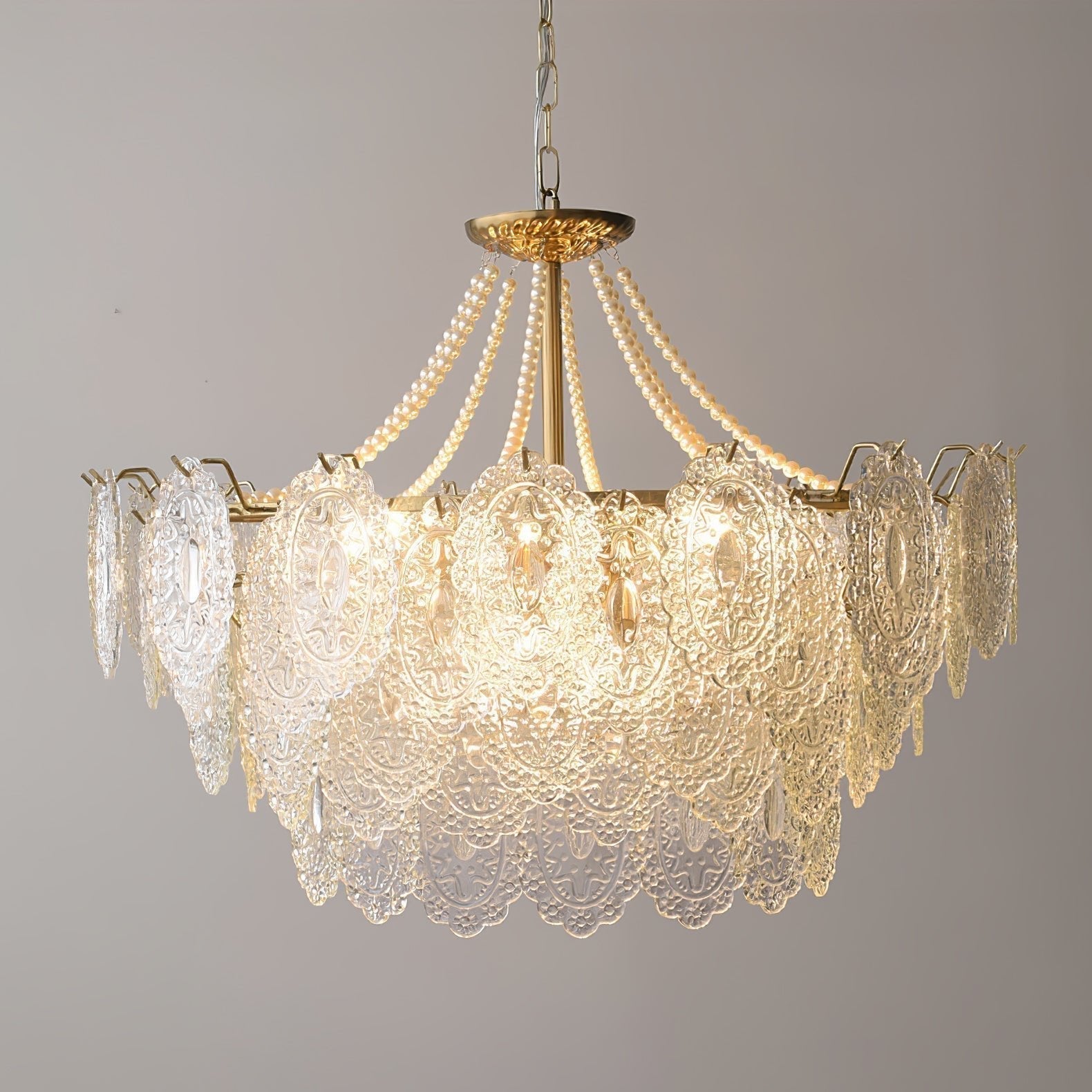 Lustra Kronleuchter Perlen Glas Luxus-Letslighting