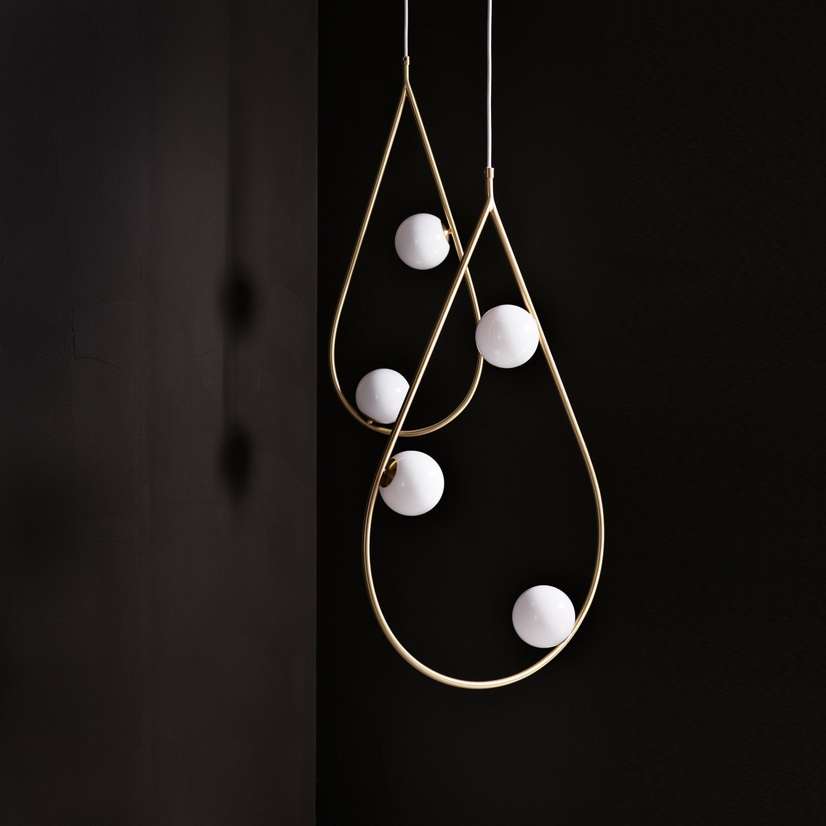 Ertheion Perlen Messing Glas Pendelleuchte-Letslighting