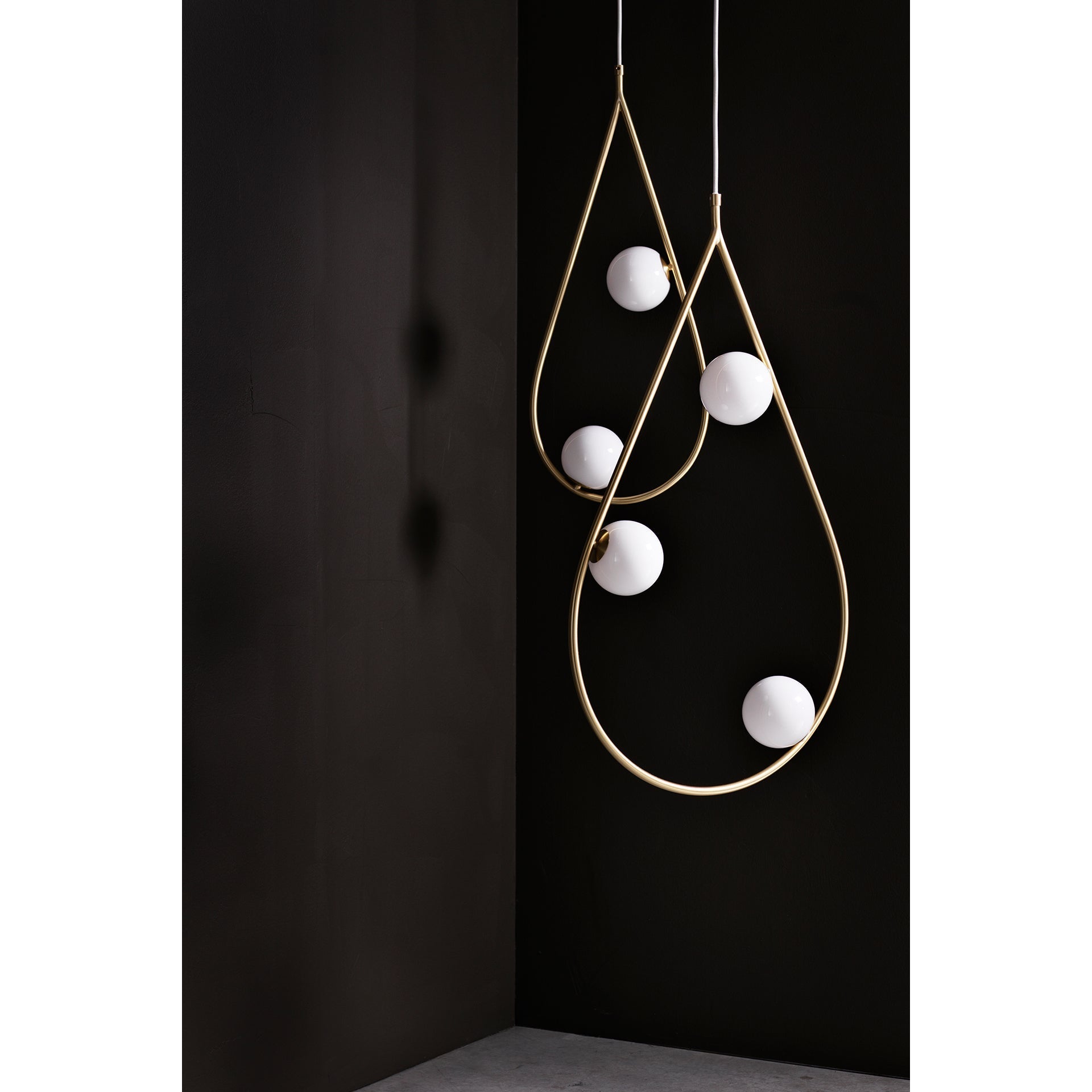 Ertheion Perlen Messing Glas Pendelleuchte-Letslighting