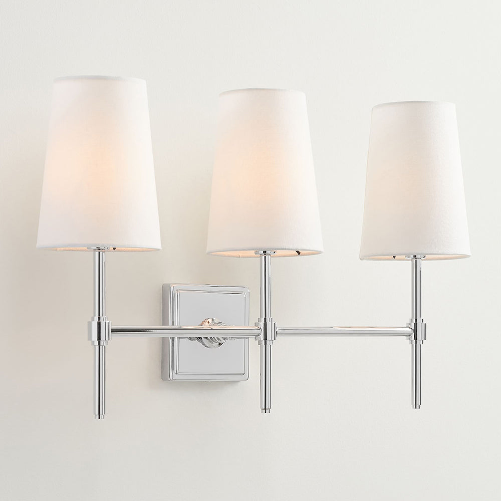Vicarara Industrielle Vintage Wandleuchte aus Messing mit Stoffbezug-Letslighting