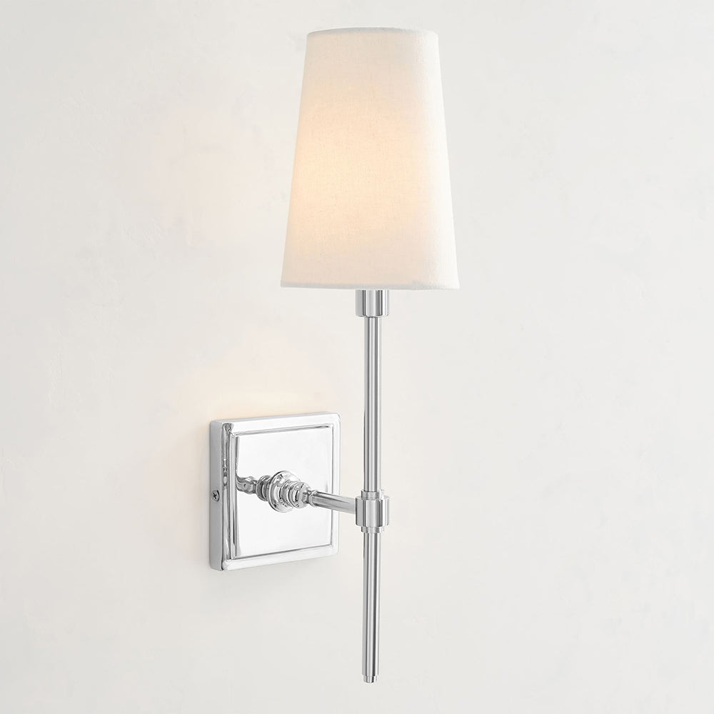 Vicarara Industrielle Vintage Wandleuchte aus Messing mit Stoffbezug-Letslighting