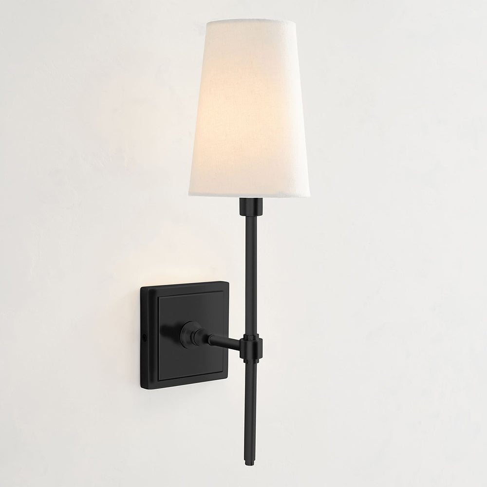 Vicarara Industrielle Vintage Wandleuchte aus Messing mit Stoffbezug-Letslighting