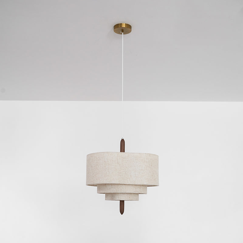 Altheus Stoff Premium Nordisch Kiesel Pendelleuchte-Letslighting