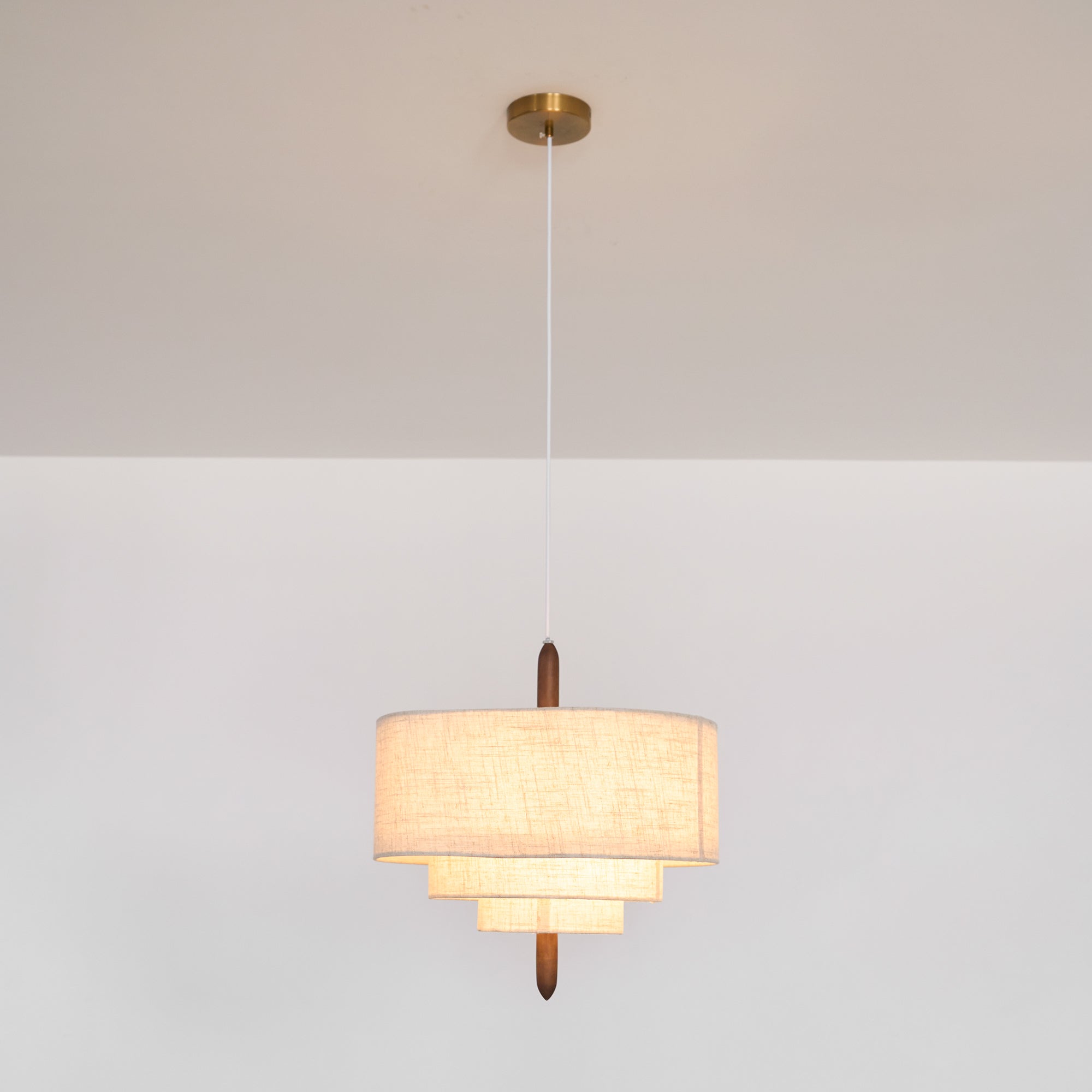 Altheus Stoff Premium Nordisch Kiesel Pendelleuchte-Letslighting