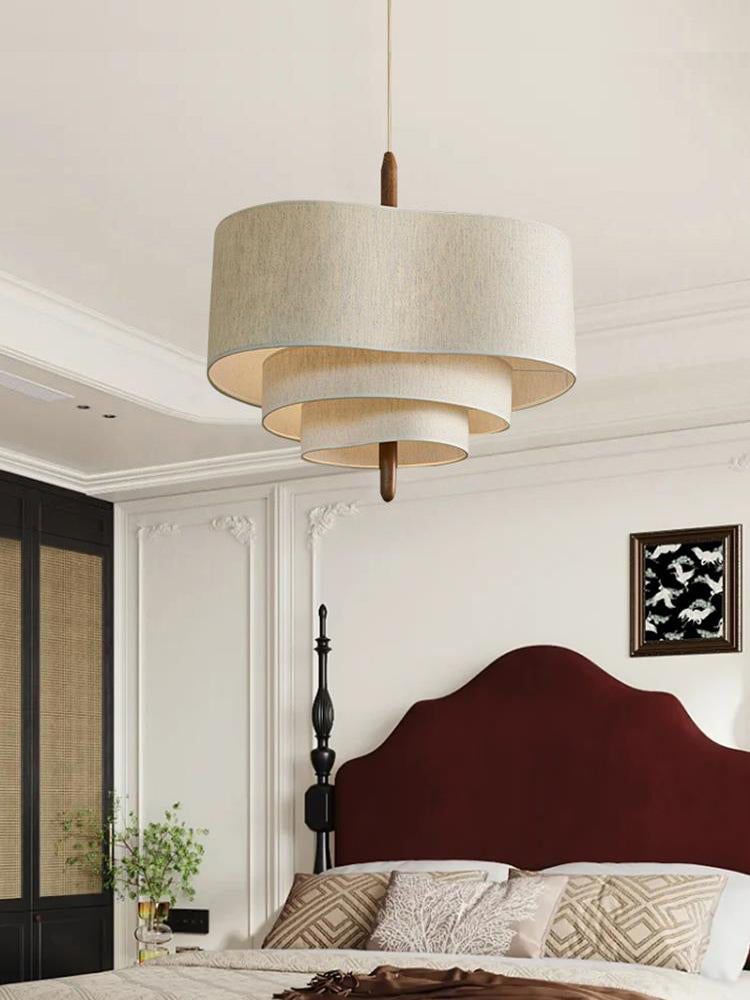 Altheus Stoff Premium Nordisch Kiesel Pendelleuchte-Letslighting