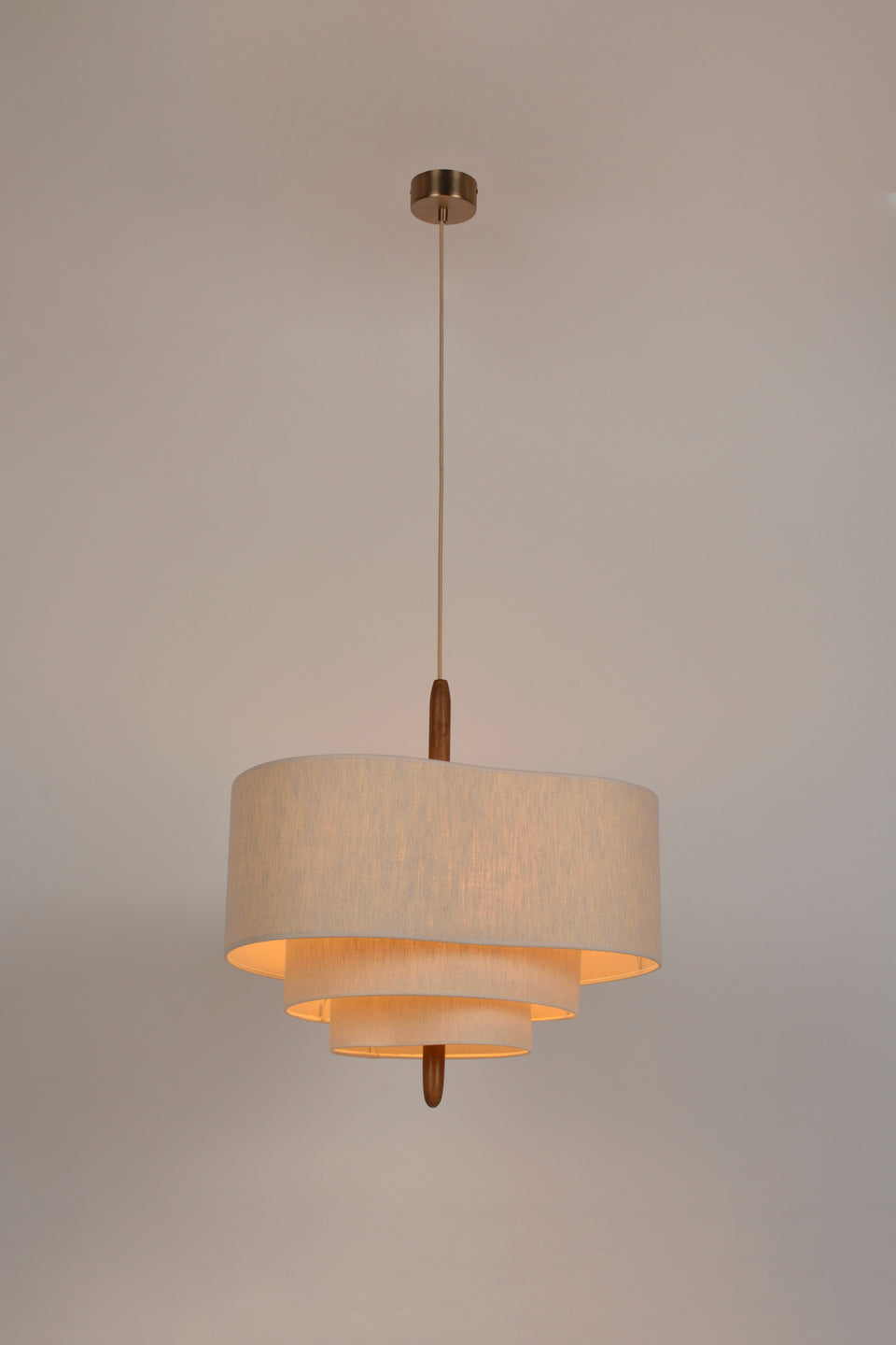 Altheus Stoff Premium Nordisch Kiesel Pendelleuchte-Letslighting