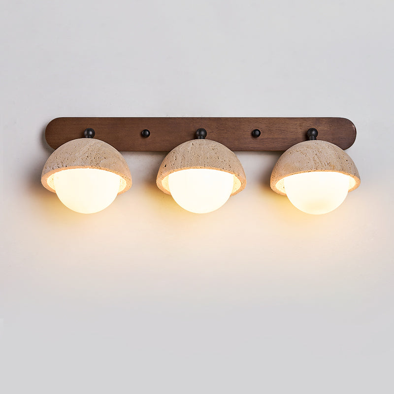 Vodora Modern Minimalist Wood Travertine Wall Sconce Wall Lamp - Letslighting