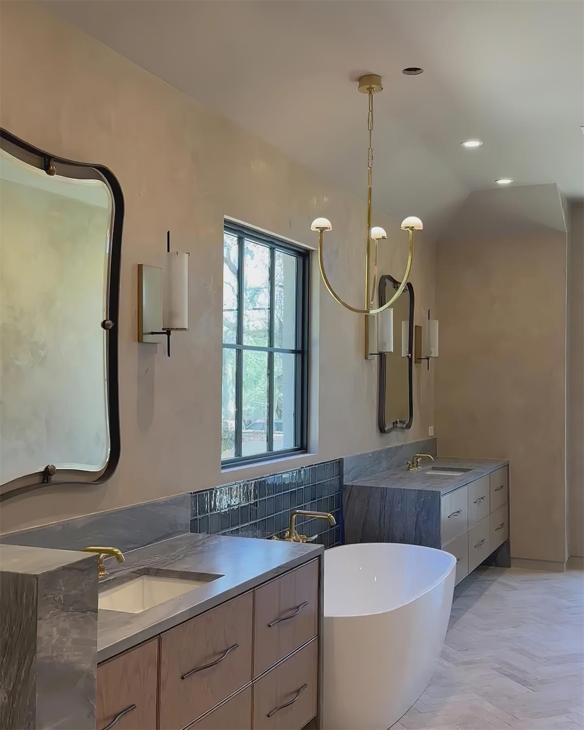 Pedra Chandelier Alabaster Minimalist Arc Geometry - Letslighting