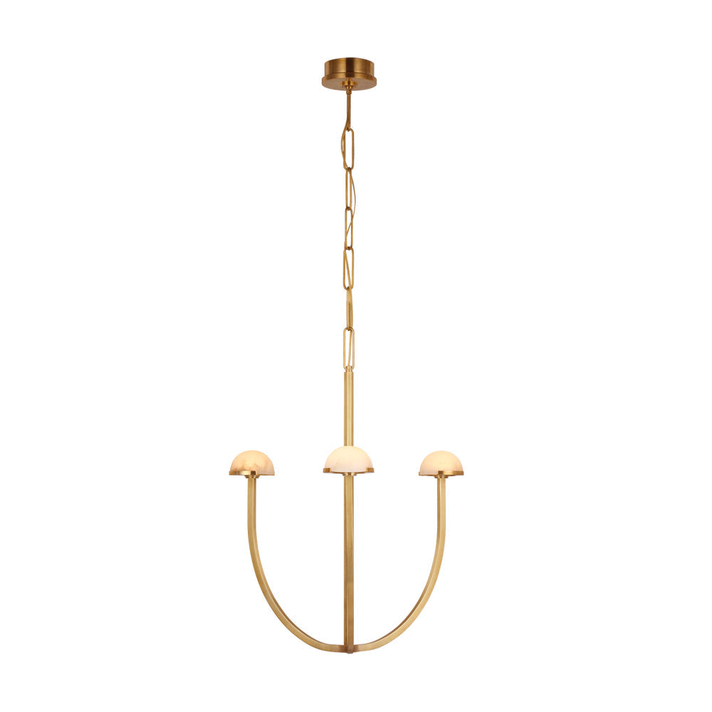 Pedra Chandelier Alabaster Minimalist Arc Geometry - Letslighting