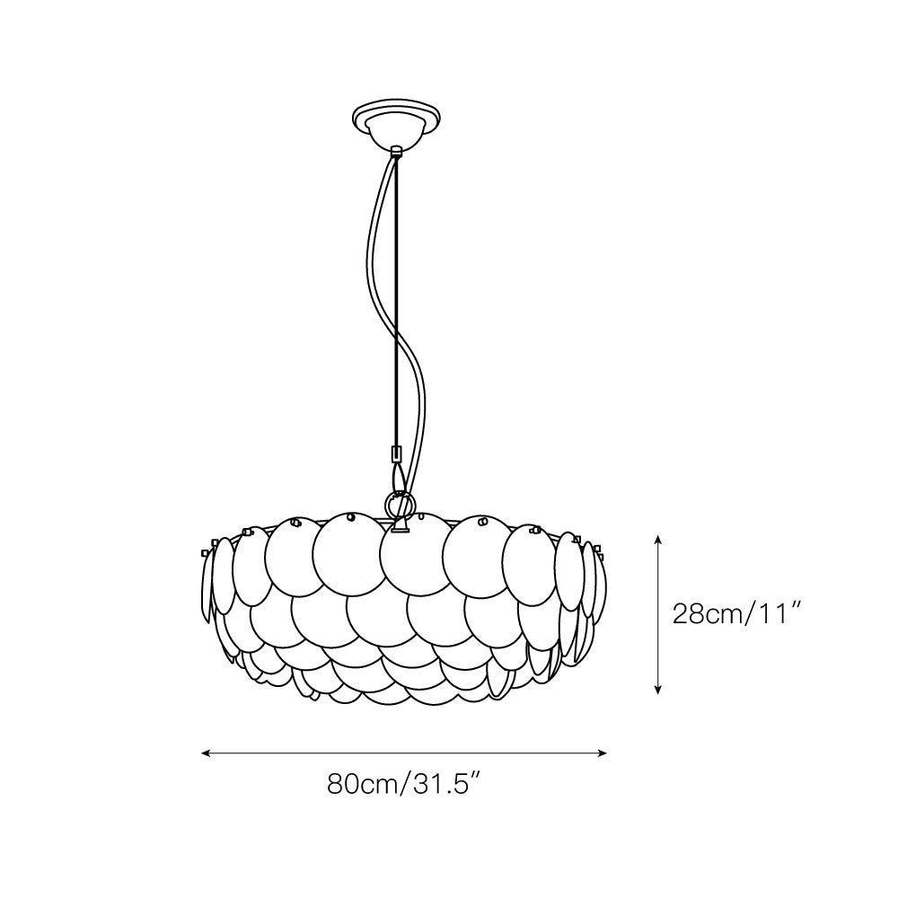 Coshael Postmoderne Luxus Keramik Kronleuchter-Letslighting