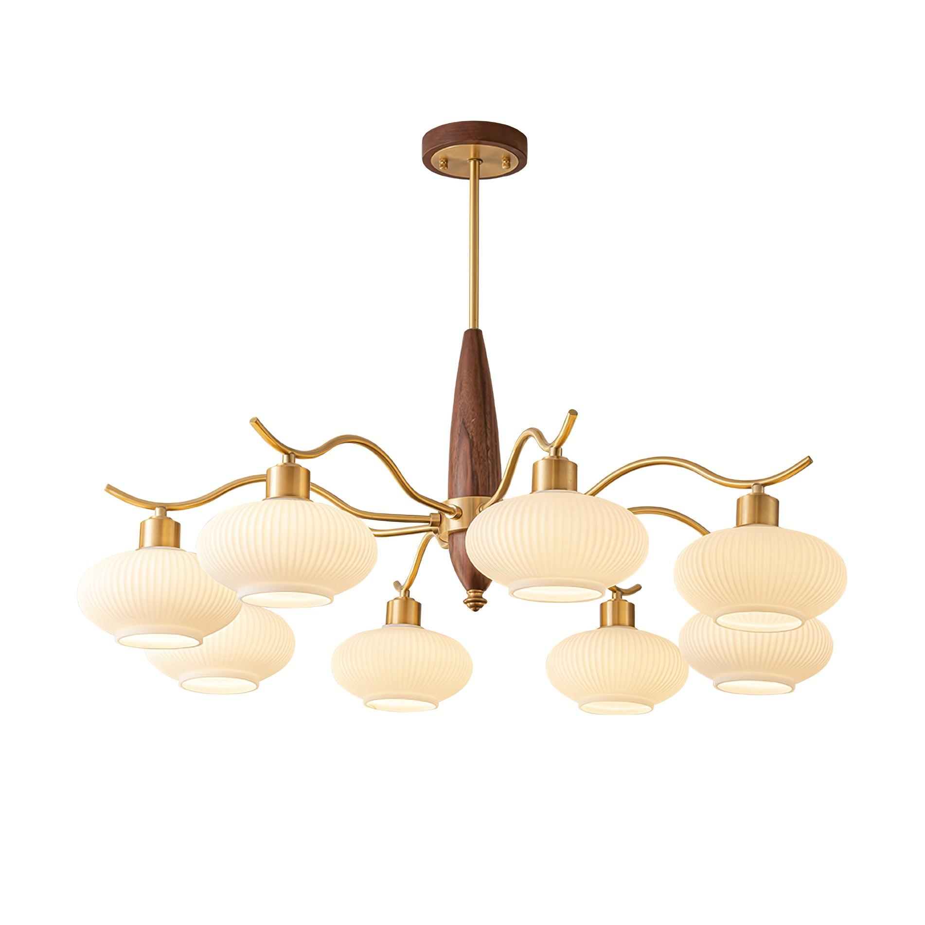 Cavien Messing Walnuss Kronleuchter-Letslighting