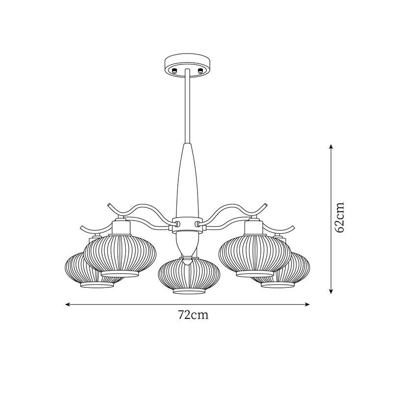 Cavien Messing Walnuss Kronleuchter-Letslighting