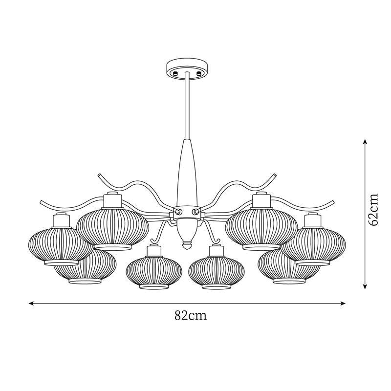 Cavien Messing Walnuss Kronleuchter-Letslighting