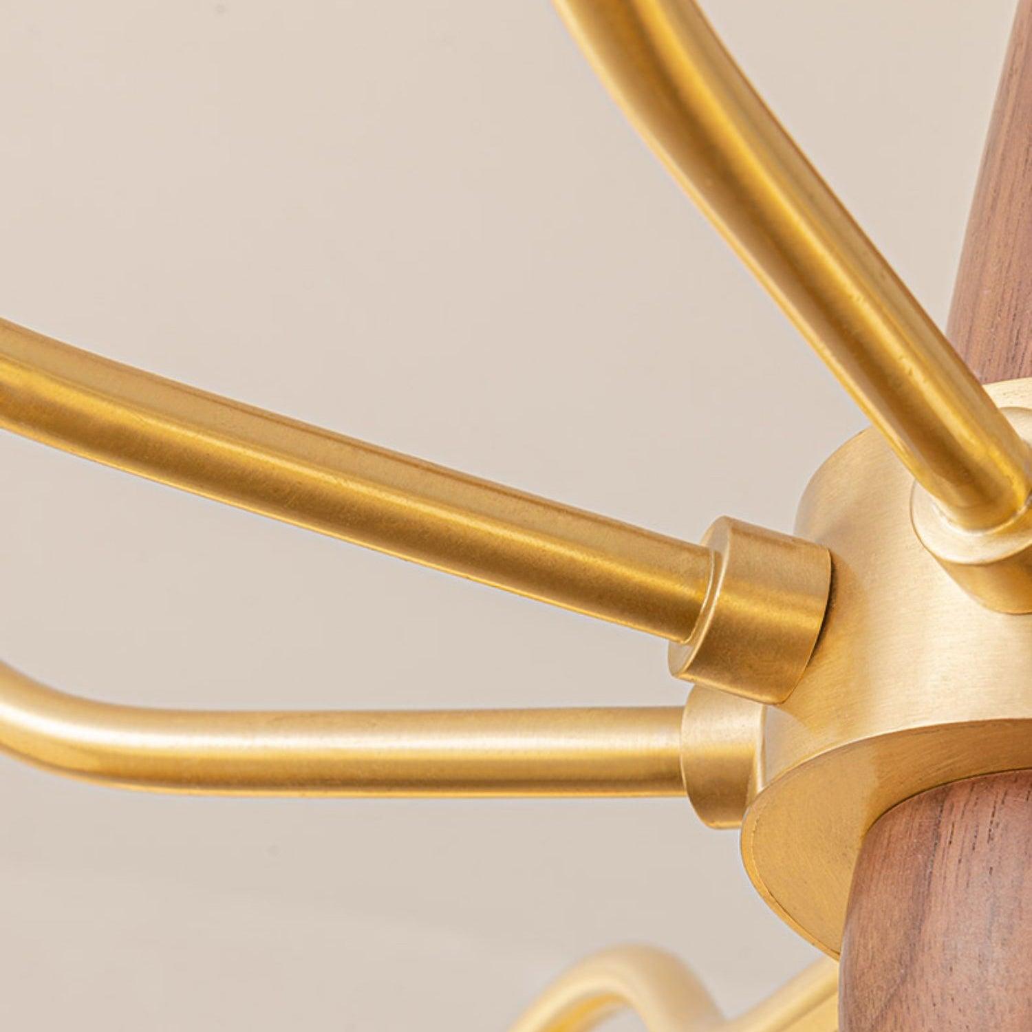 Cavien Messing Walnuss Kronleuchter-Letslighting