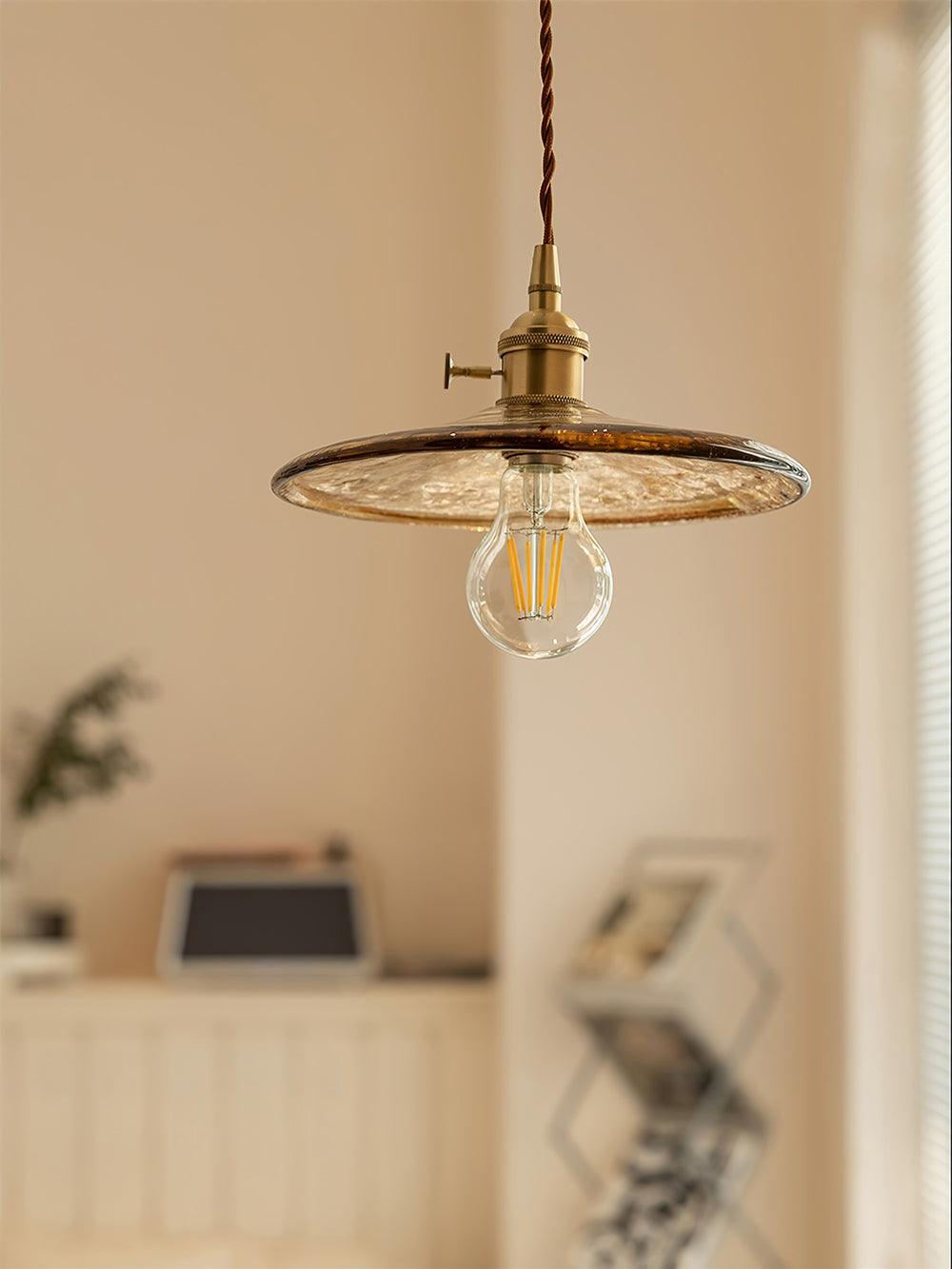 Sage Vintage Glass Pendant Light - Blowlighting