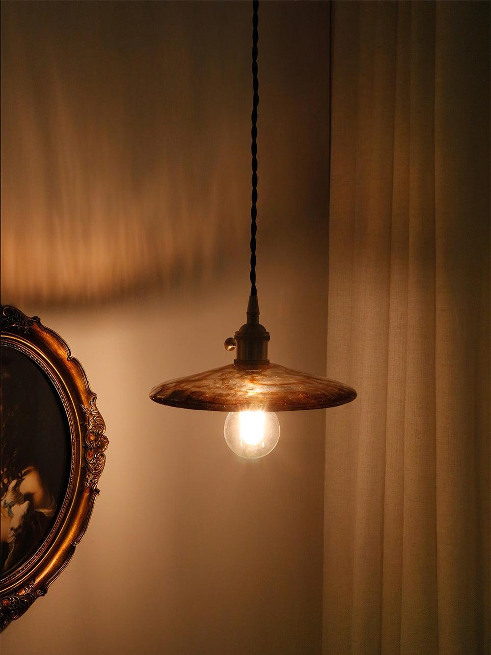 Sage Vintage Glass Pendant Light - Blowlighting