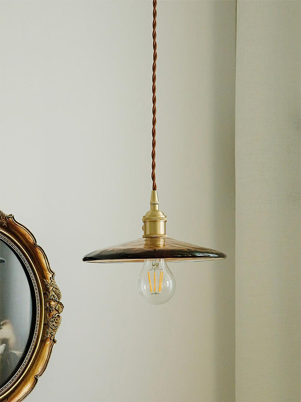 Sage Vintage Glass Pendant Light - Blowlighting