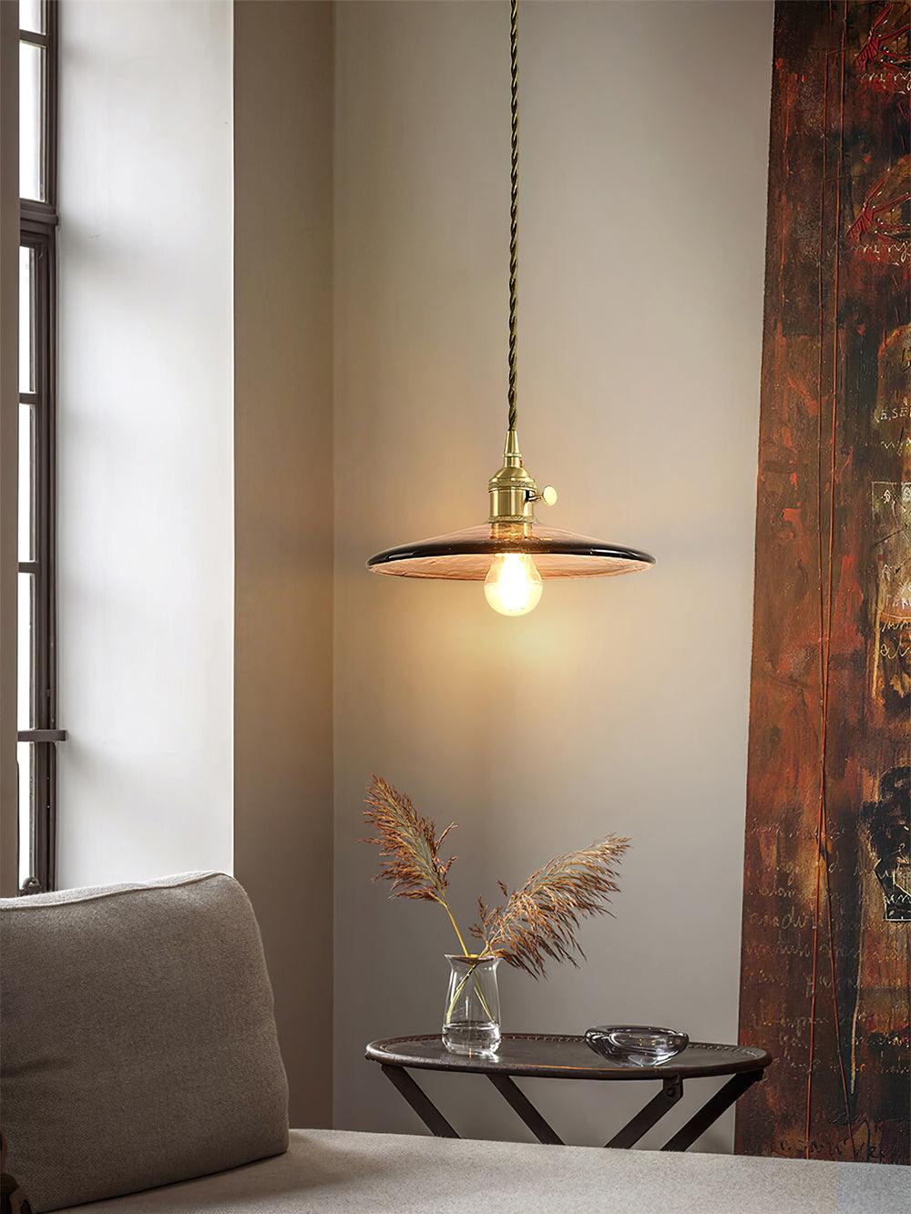 Sage Vintage Glass Pendant Light - Blowlighting