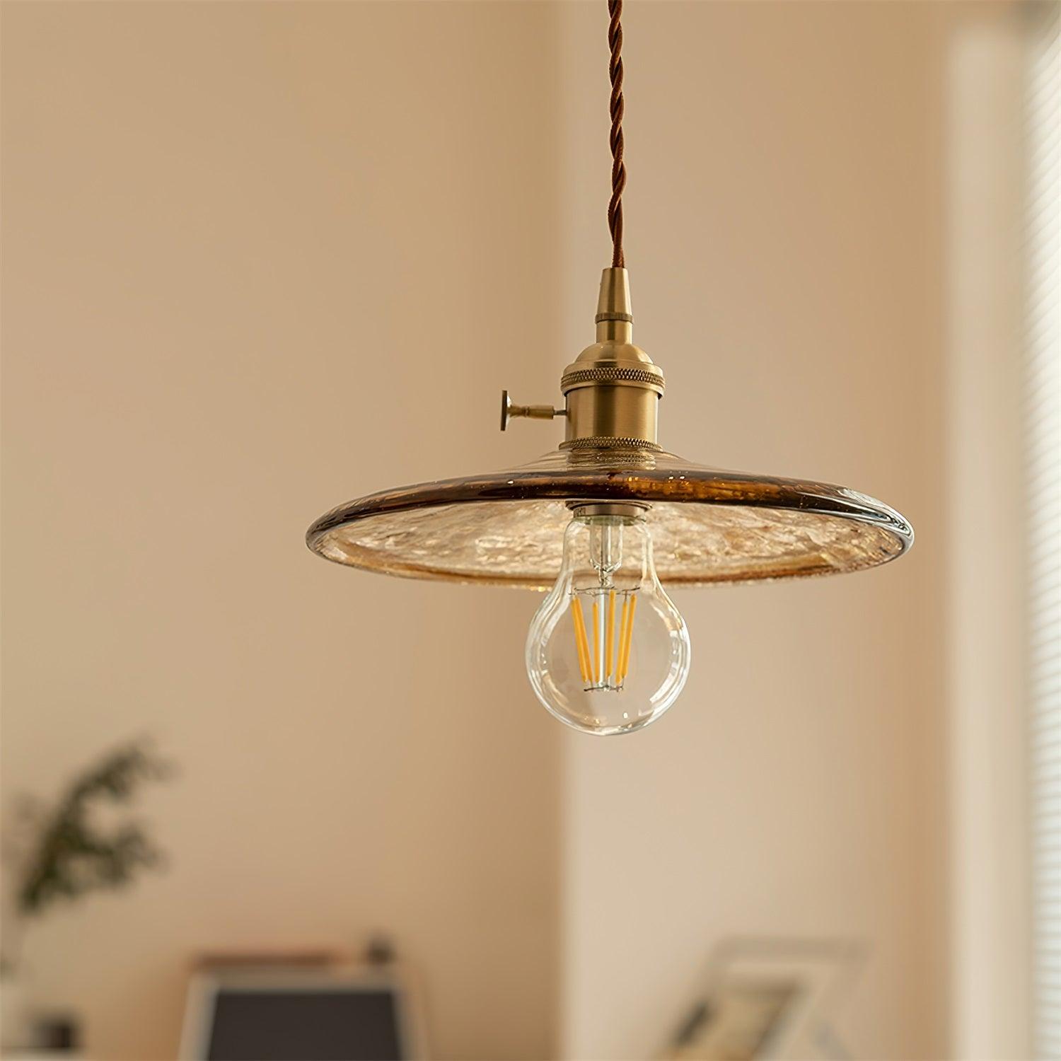 Sage Vintage Glass Pendant Light - Blowlighting