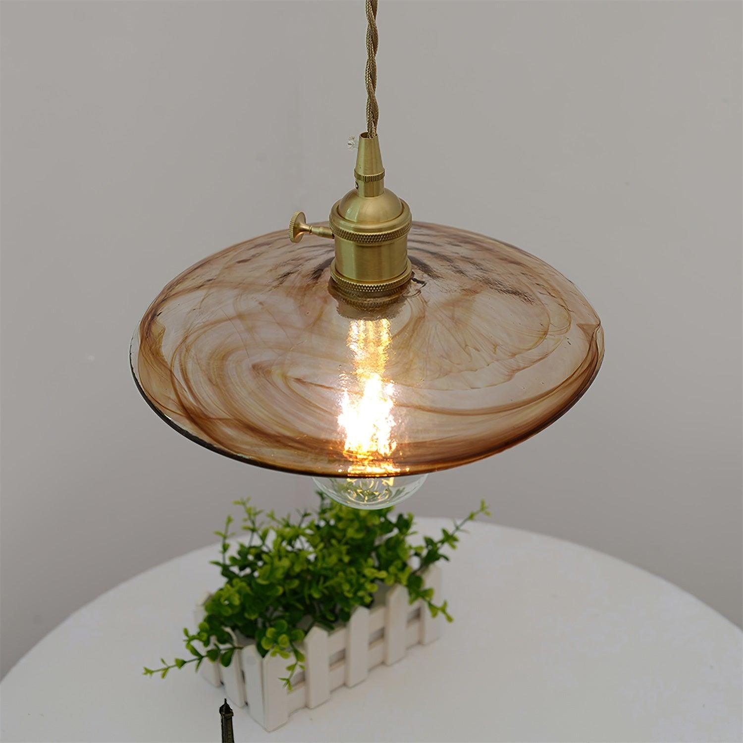 Sage Vintage Glass Pendant Light - Blowlighting